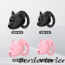 Male Chastity Cage Puppy Head Design Abstinence Restraint Cage CB Lock Device