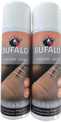 2 Dosen Velours Nubuk Spray Pflege Bufalo neutral Rauleder 400 ml (5,39 /100ml)