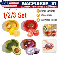 2025 Storage Containers Fresh Produce Reusable Silicone Fruit &Vegetable 1-3 set