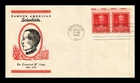 US COVER DR CRAWFORD LONG FAMOUS AMERICANS FDC SCOTT 875 LINPRINT ADDDRESSED