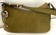 MICHAEL Michael Kors Nolita Medium Nubuck Convertible shoulder Bag Pistachio