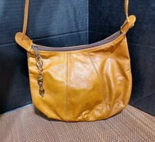 Vintage Hong Kong Genuine Leather Light Brown Shoulder Purse