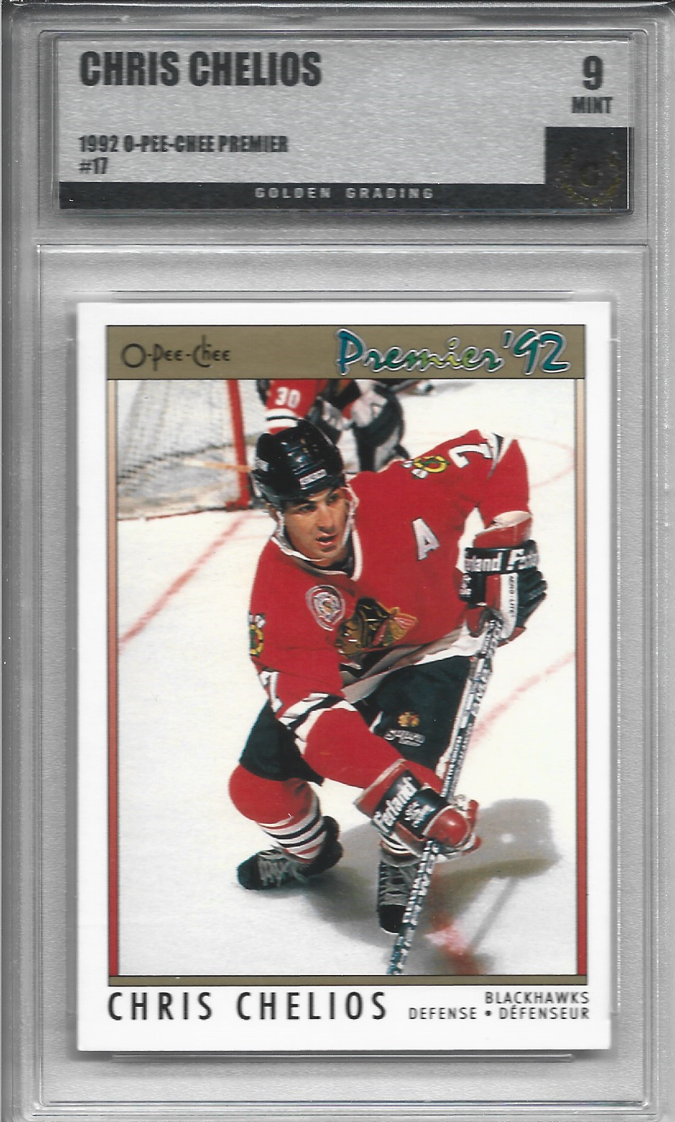 1992 O-Pee-chee Premier Chris Chelios #17