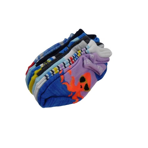 Cat & Jack Boys' Shark 7pk No-Show Socks Sz. S/5.5 - 8.5 - Picture 4 of 8