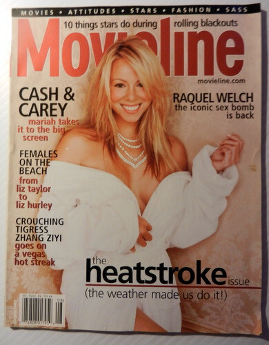 MARIAH CAREY Movieline Magazine Aug 2001 GLITTER PREVIEW Raquel WELCH Here IT