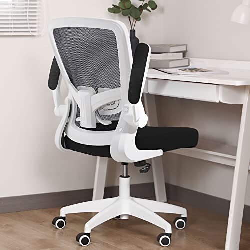 Office Chair, Ergonomic Desk Chair with Adjustable Height and FK918 White