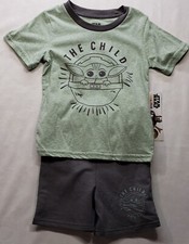 Star Wars The Mandalorian The Child Toddler Boy 2-Piece Outfit Set Size 4T/ New