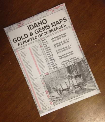 IDAHO Gold & Gems Maps Then and Now LOCATE Minerals Fossils | eBay