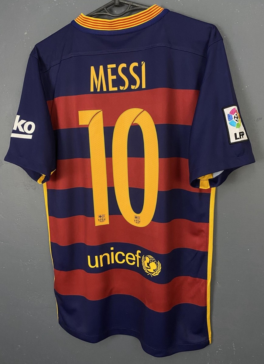 ［美品！】バルセロナ MESSI 10 シャツ 2015 Barcelona 2015 - 2016 Home football Nike Player Issue shirt #10