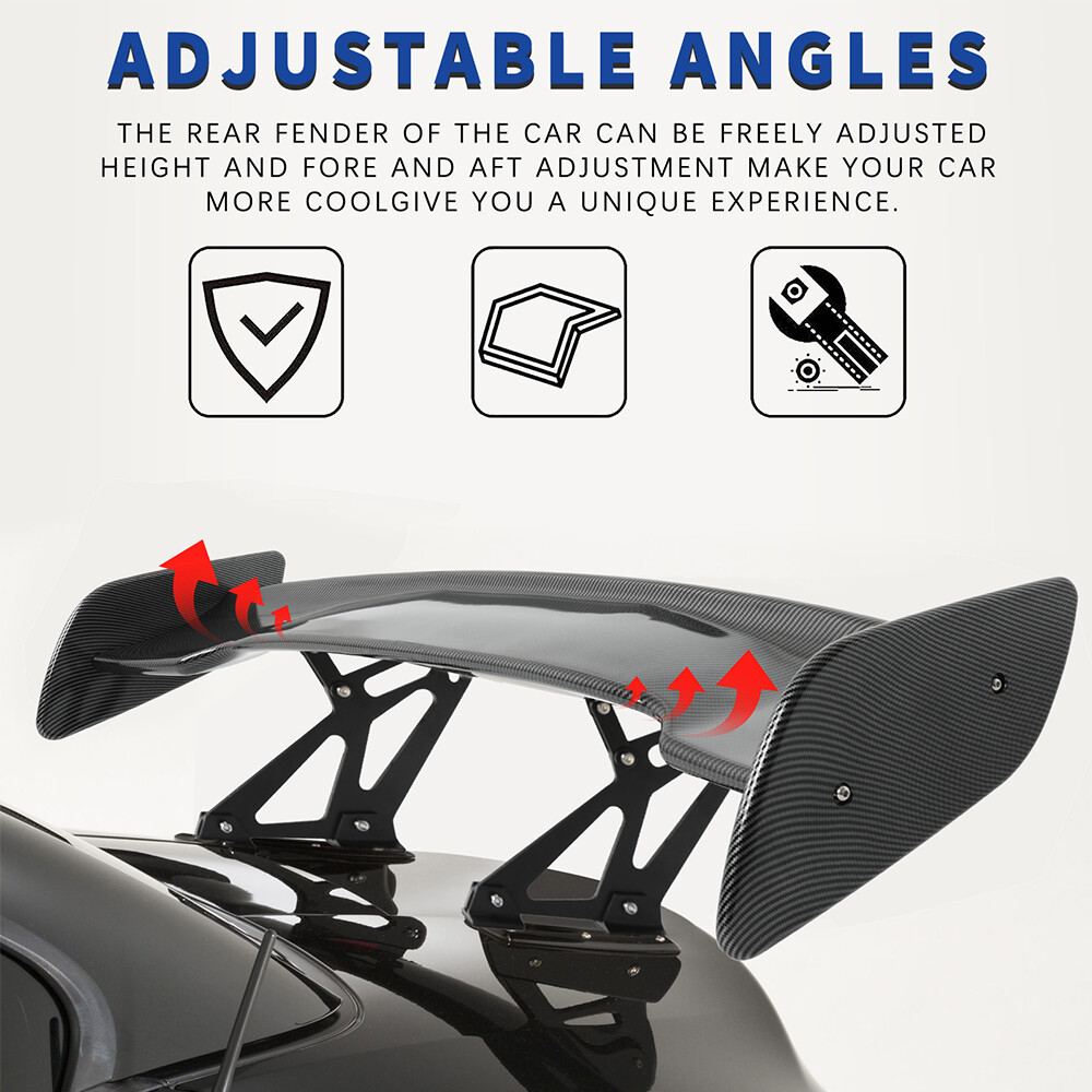 For Acura NSX Coupe 47" GT Style Carbon Fiber Racing Rear Trunk Spoiler Wing Lip