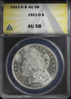 1921-D $1 Morgan Silver Dollar ANACS AU 58