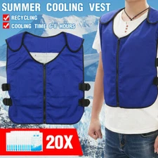 Ice Pack Cooling Vest Outdoor Fishing Adjustable Waist Anti High Temperature