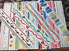 Mrs Grossman's & Sandylion 2x12 Sticker Strips  Design Lines-U Choose One- New.