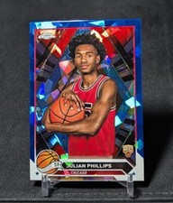 Julian Phillips Rookie RC 2023-24 Topps Chrome Sapphire Card #39 Chicago Bulls. rookie card picture