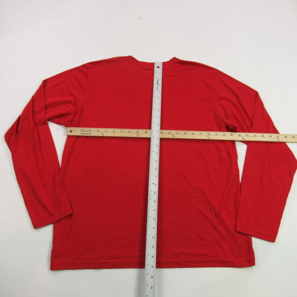 Columbia Shirt Mens XL Red Long Sleeve Crew Neck Casual Lightweight Sportswear - Image 4 of 4