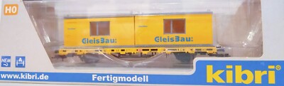 Kibri 26268 Tow Truck Flatbed 2 Axles With 2 Container Box Office For Train Yard