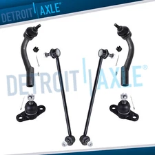 6pc Front Lower Ball Joints Outer Tierods Sway Bars for 2006-2011 Hyundai Accent