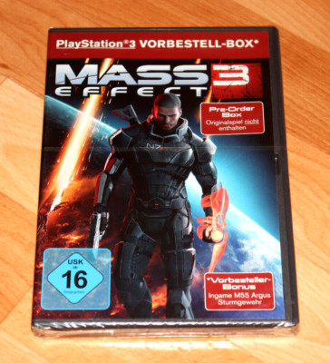 Mass Effect 3 PS3 Xbox 360 German Rare Pre-order Box No Game Included