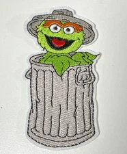 Oscar the Grouch Embroidered Iron on Patch Appliqué - NEW