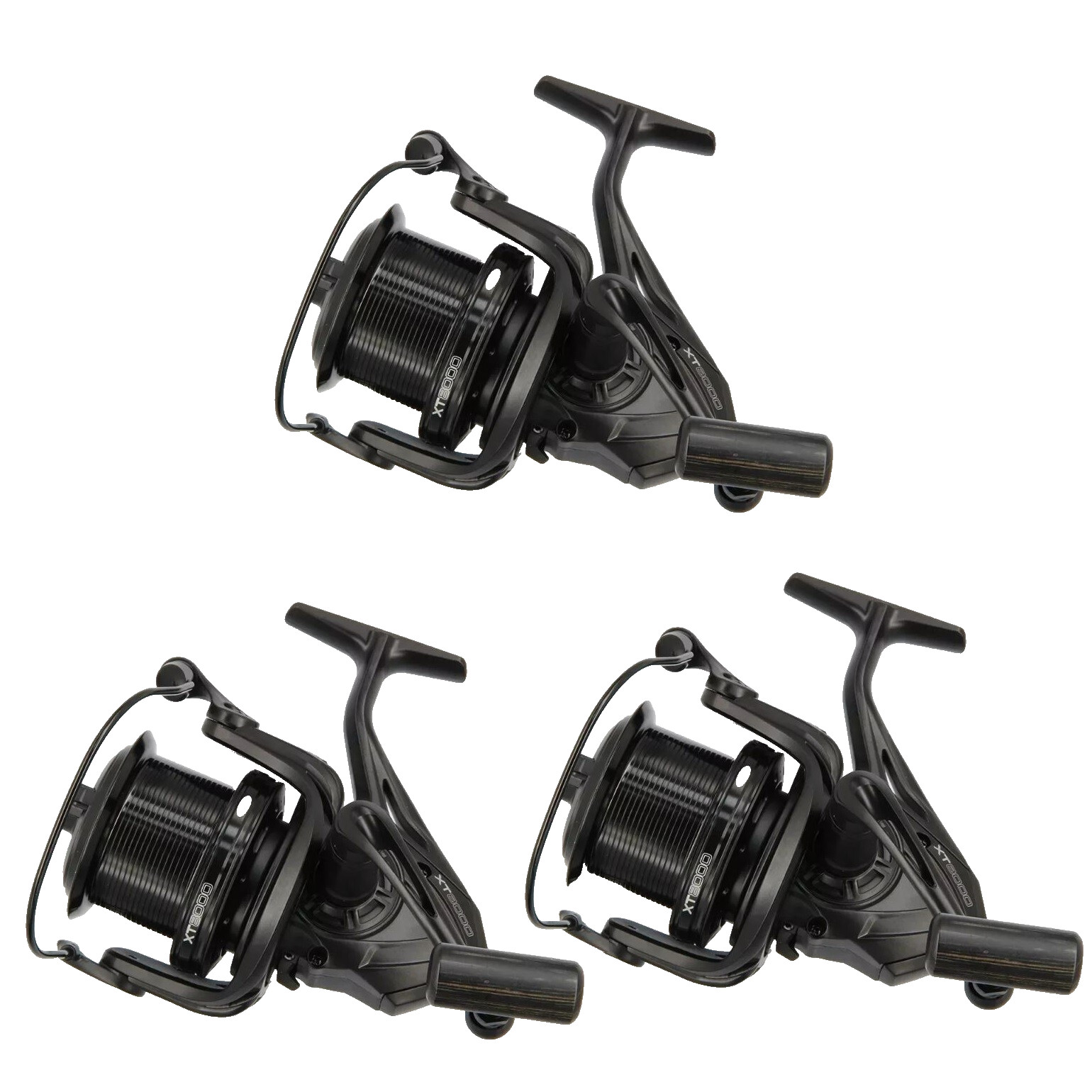 NGT XT-8000 Big Pit Reels Carp Fishing Black Front Quick Drag Reels x 3