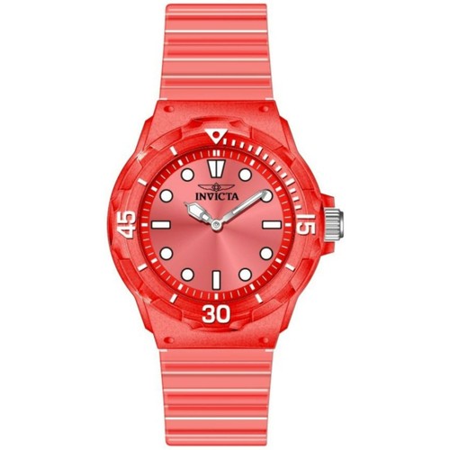 Invicta Women's Watch Celestial Quartz Red Dial Polyurethane Strap 49210