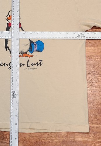 Vtg 1986 Opus Penguin Lust Washington Post Single Stitch T-Shirt USA Sz Medium - Picture 8 of 9