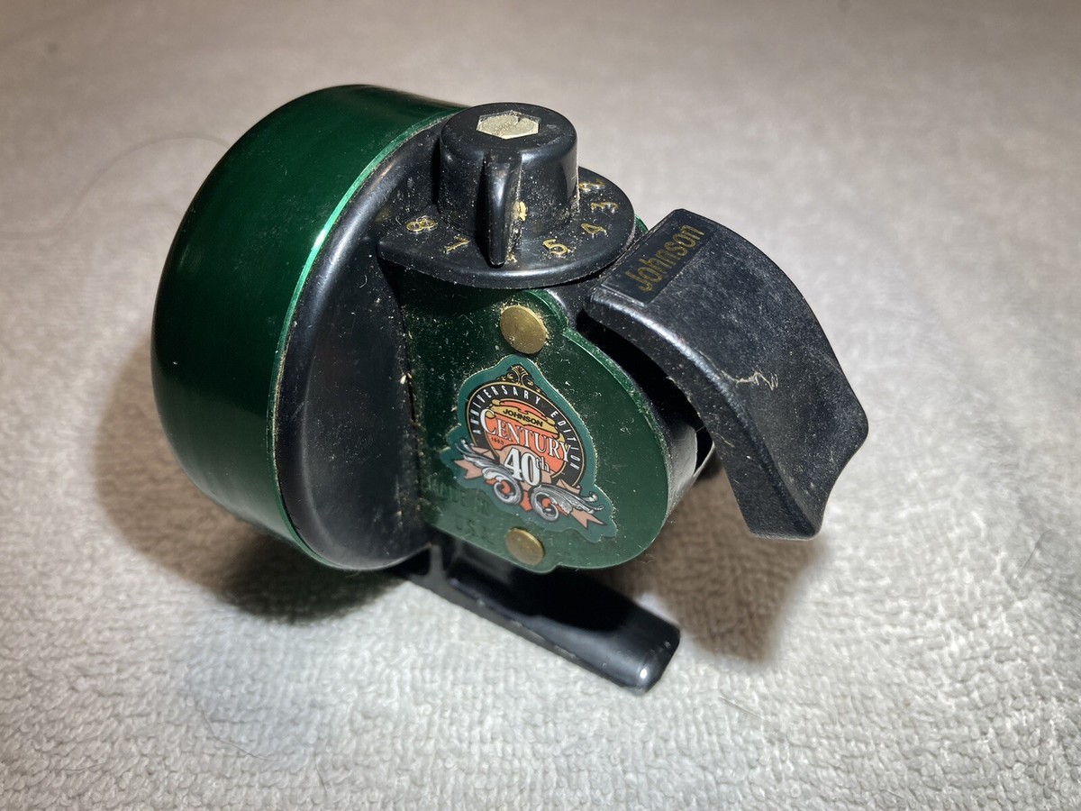 JOHNSON CENTURY 100B クローズドフェイスリール Johnson Century 100B Green Spin Cast Fishing Reel Vintage | eBay