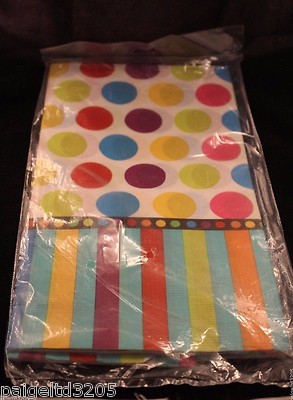 Designware  Dots & Stripes Paper Tablecover 54 in x 102 in 