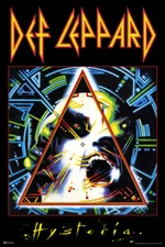Def Leppard Hysteria Album Cover Heavy Metal Music Retro 80s Band Poster 12x18
