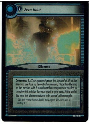 STAR TREK CCG 2E TO BOLDLY GO ARCHIVE FOIL ZERO HOUR 8A3 ex