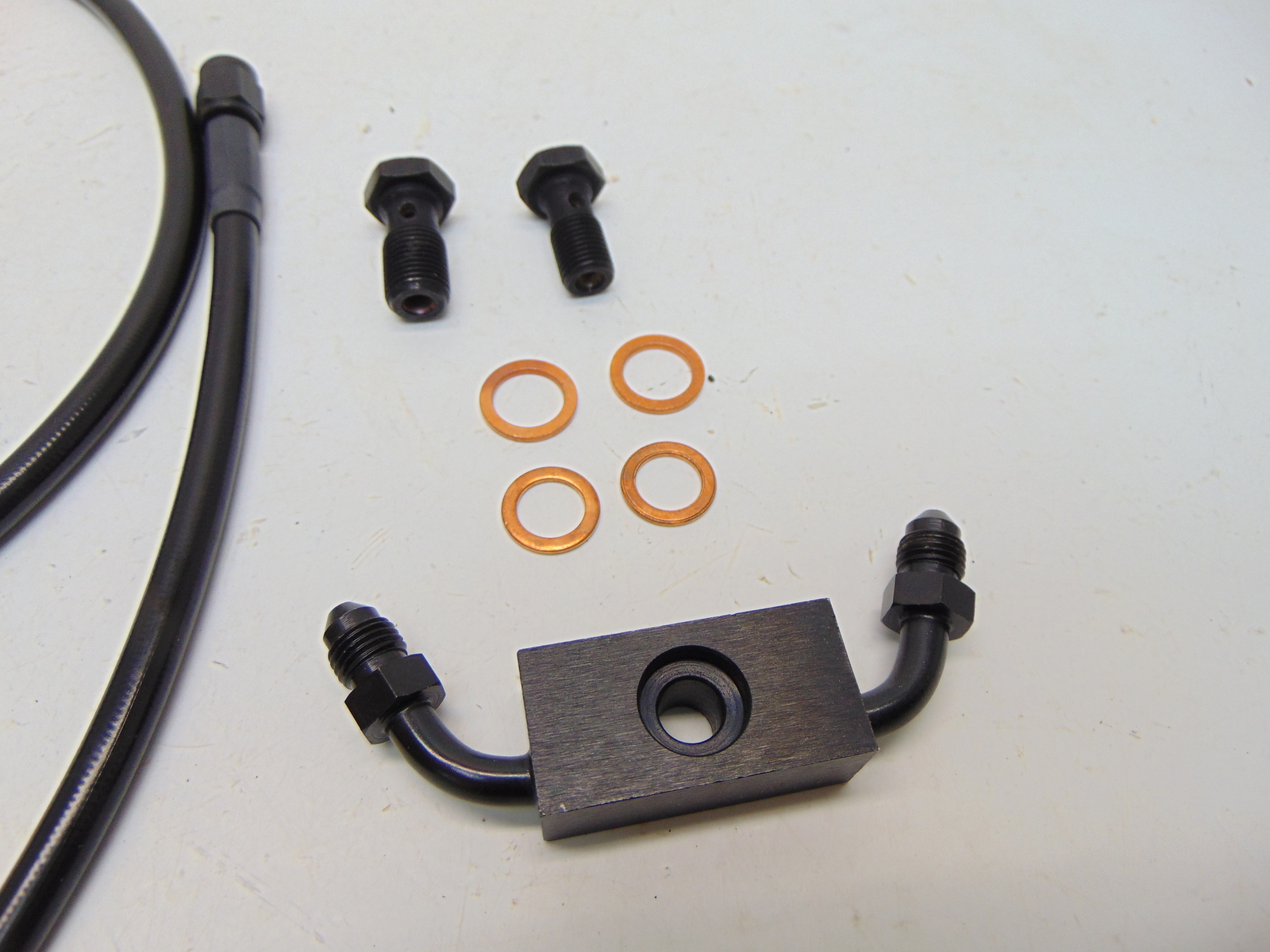 Goodridge Harley Davidson Dyna Ebony 2 Front Brake Line Kit +10 Length