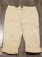 NWT Tommy Hilfiger Capri Pants women size 18 light Khaki Inseam 22  70 Tags 