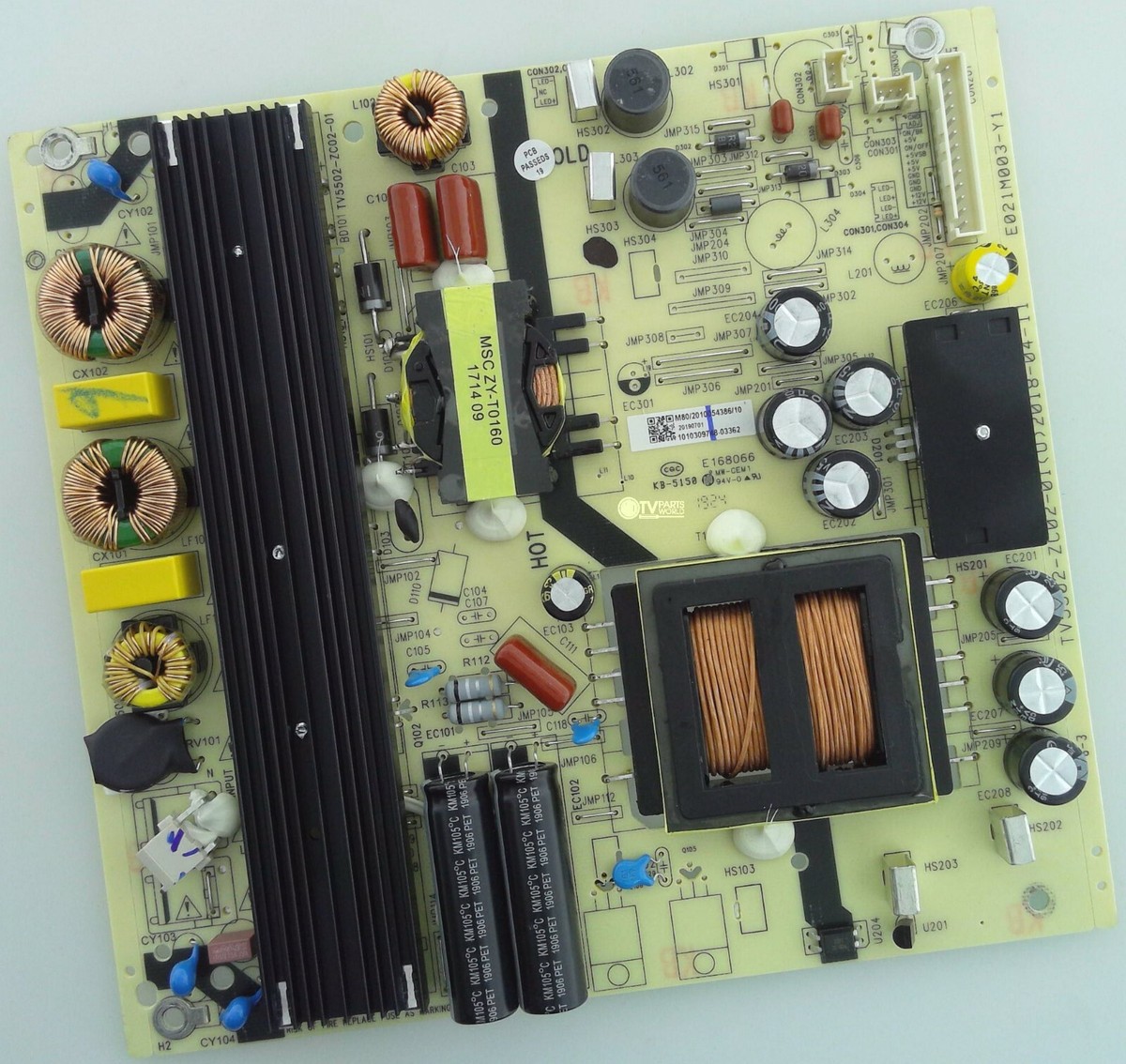 JVC LT-55MAW595 Power Board TV5502-ZC02-01 M80/2010054386/10
