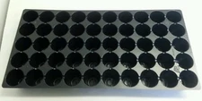 10 Black Plastic PLUG SHEETS - 50 cells per flat- INSERTS SEED STARTING