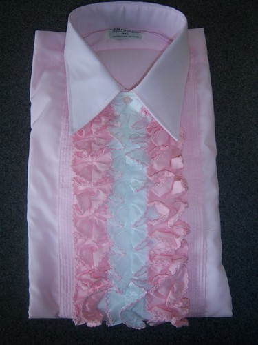 Camisa de esmoquin rosa vintage - Imagen 2 de 3