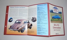 Datenblatt IFA F9 F 9 Limousine  DDR Kultfahrzeug Atlas