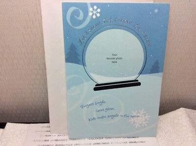 HALLMARK PHOTO CHRISTMAS GREETING CARD New w/envelope ''Kids make angels in....''