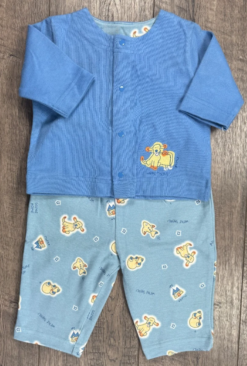 Baby Boy Clothes Nwot Vintage Carter's 0-3 Month 2pc EMU Dog Outfit