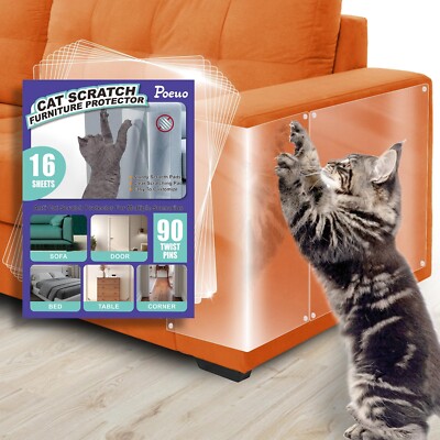 Anti Cat Scratch Furniture Protector, 16 Pack Single Side Couch