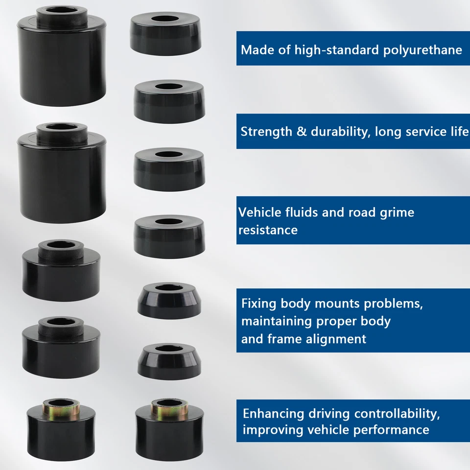 Juego de bujes de montaje de cabina carrocería 2x2/4x4 para Ford F150 F250 F350 1980-1998 4.4123R nuevo Foto 2 de 4