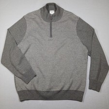 Dockers 1/4 zip men's sweater Grey Knit Two Tone