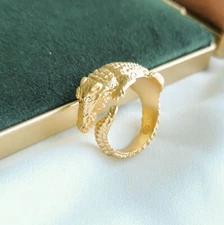 Julie Vos Gold Alligator Ring Size 7