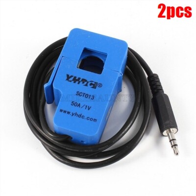 2Pcs SCT-013-050 Non-Invasive Ac Current Sensor 50A Clamp Sensor Ic New iq