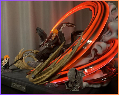 LED Figurine Ichigo Kurosaki - Getsuga Tenshō At Full Power! (24.5 Cm)