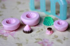 Stampi gomma siliconica set forma budino - lotto 3pz - fimo cernit formine