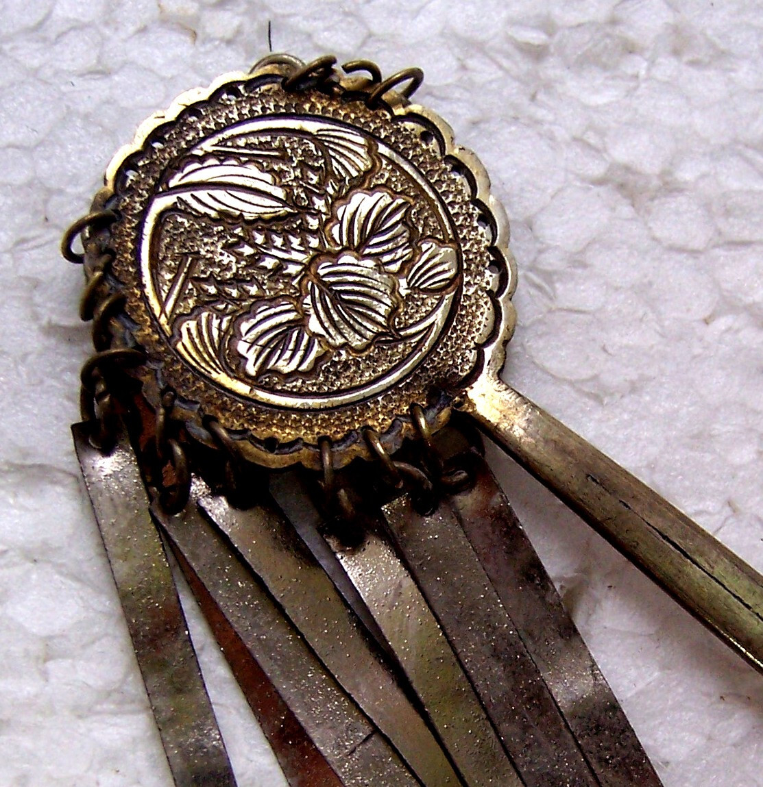 Three vintage Japanese kanzashi metal hair pins with dangles | eBay 
