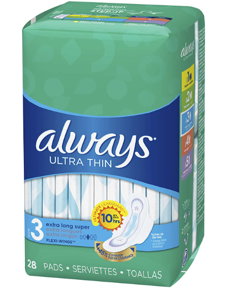 Always Ultra Thin Pads Size 3 Extra Long Super Absorbency With  