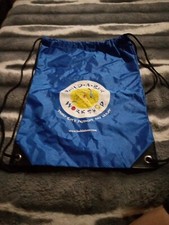 Build-A-Bear Workshop Backpack - Cinch Bag - Drawstring -Blue Diamond Shape 17"