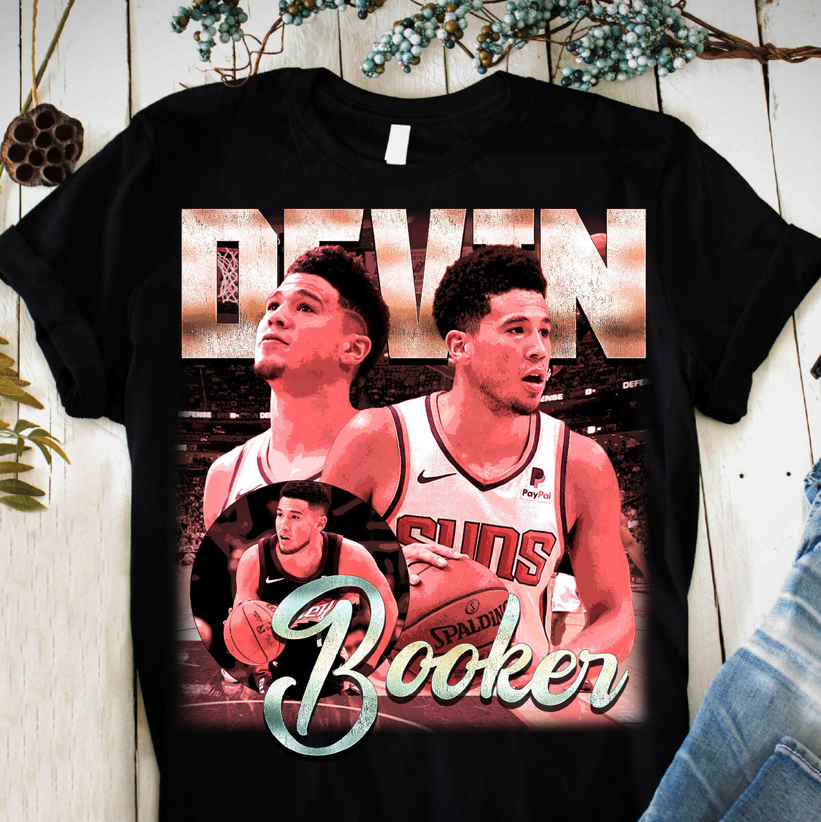 Vintage Inspired Devin Booker T-Shirt Novelty shirt Suns