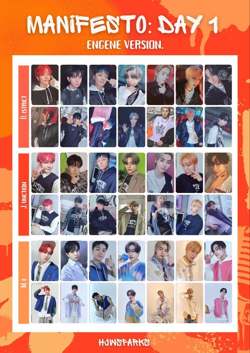 ENHYPEN MANIFESTO: DAY 1 ALBUM ENGENE VER PHOTOCARD OFFICIAL ENHYPEN MANIFESTO: DAY 1 ALBUM ENGENE VER PHOTOCARD OFFICIAL